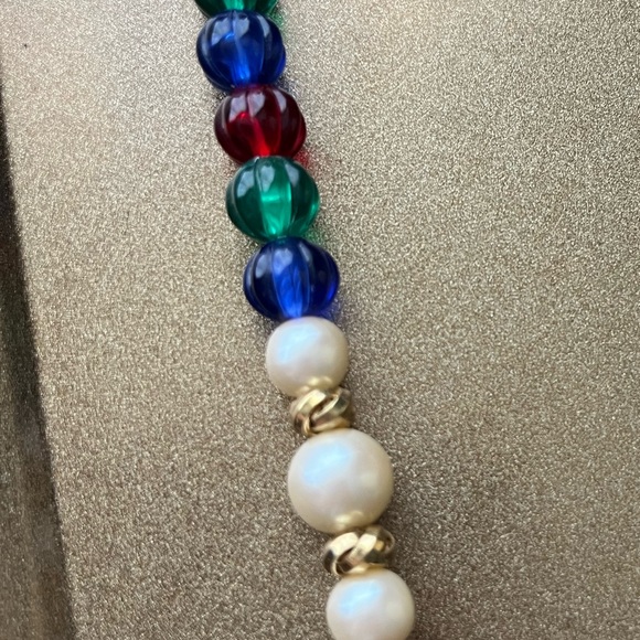 Avon Vintage Faux Pearl Beaded Multicolor Necklace 18 inch - Picture 10 of 16
